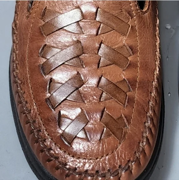 Life Stride Leather Woven Slip On Loafers Brown Size 7N - Picture 10 of 14